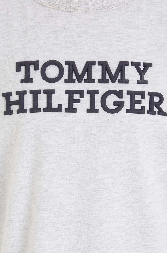 Detské bavlnené tričko Tommy Hilfiger sivá KB0KB08555.128.176.9BYX