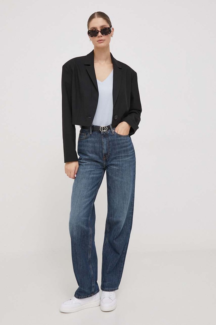 Pamučna majica Calvin Klein K20K205338 plava AW24