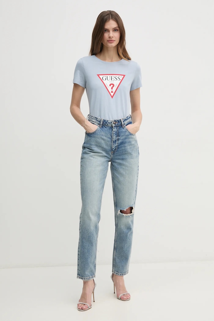 Guess t-shirt in cotone W1YI1B.I3Z14 blu SS26