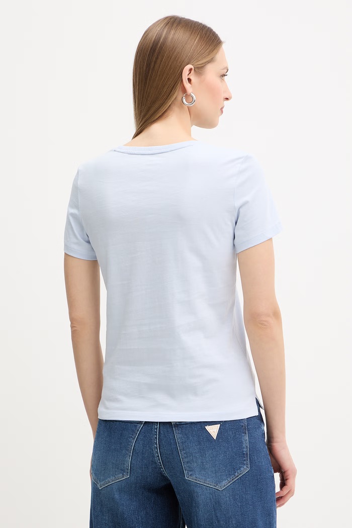 Дрехи Памучна тениска Guess W1YI1B.I3Z14 син