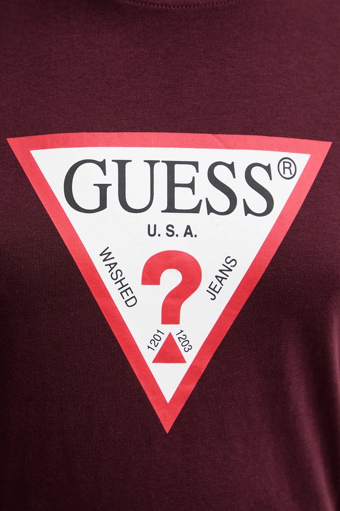 Βαμβακερό μπλουζάκι Guess W1YI1B.I3Z14 μπορντό
