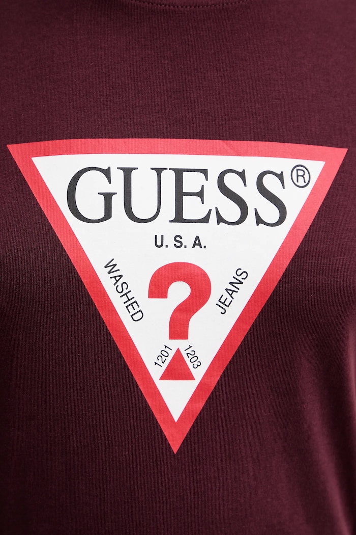 Βαμβακερό μπλουζάκι Guess W1YI1B.I3Z14 μπορντό