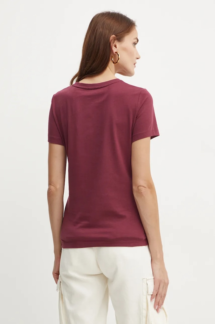 Îmbrăcăminte Guess tricou din bumbac W1YI1B.I3Z14 burgundia