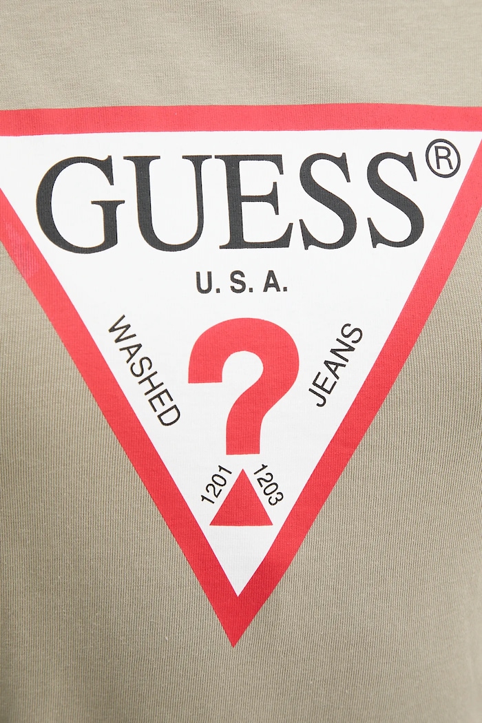 Βαμβακερό μπλουζάκι Guess πράσινο W1YI1B.I3Z14