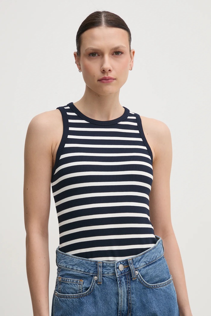 Top Tommy Hilfiger mornarsko plava WW0WW38635