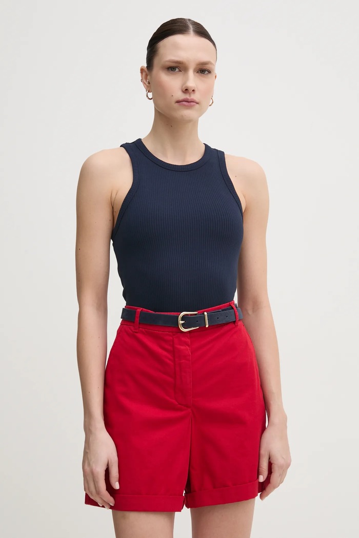 Top Tommy Hilfiger mornarsko plava WW0WW38635