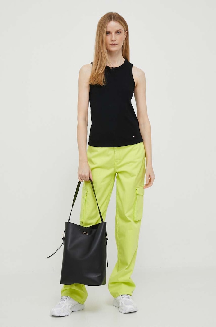 Tommy Hilfiger top WW0WW38635 nero SS25