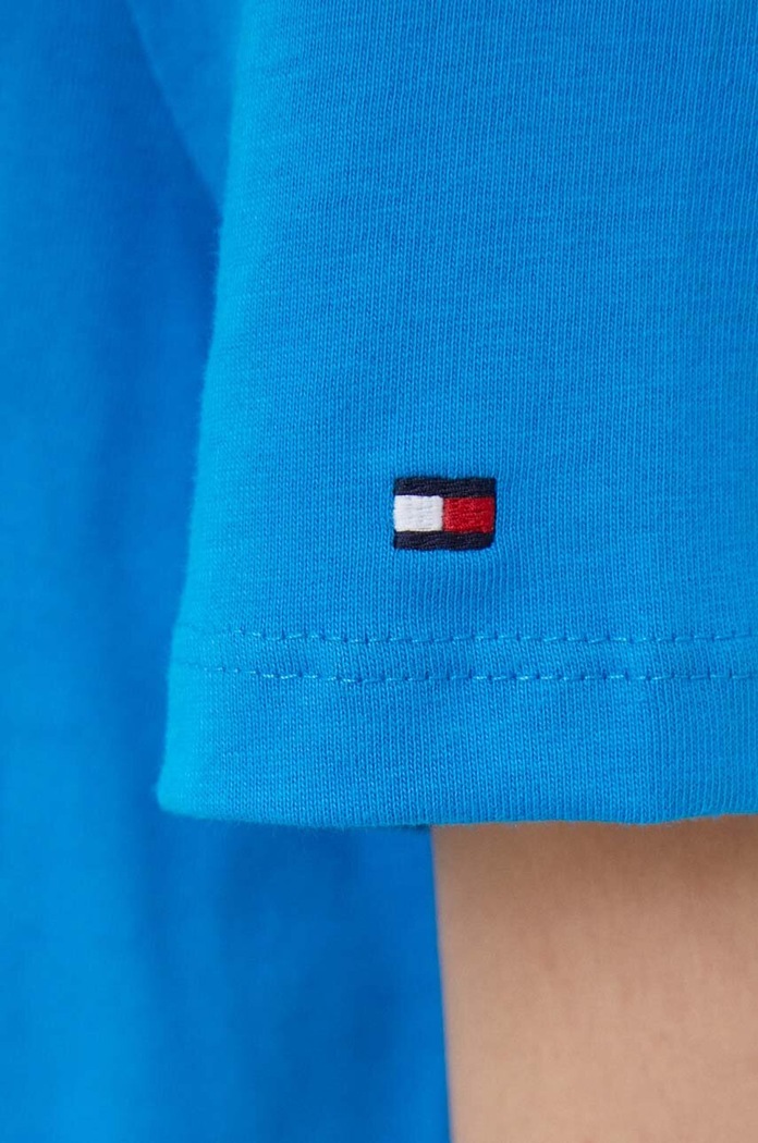 T-shirt bawełniany Tommy Hilfiger niebieski WW0WW40057