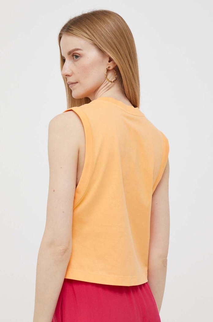 Odzież Calvin Klein Jeans Top bawełniany J20J221359 pomarańczowy