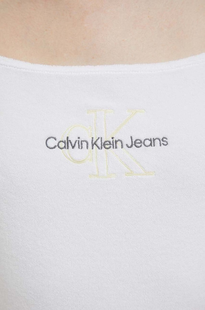 Top Calvin Klein Jeans J20J221418 λευκό