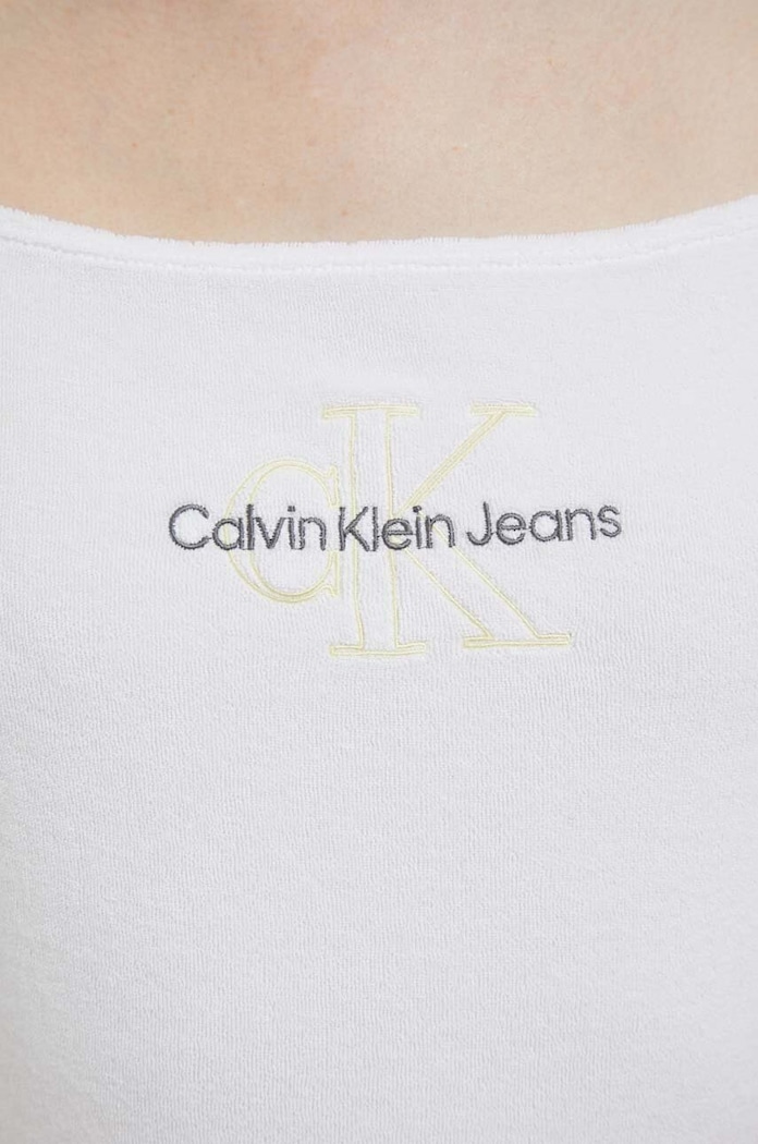 Top Calvin Klein Jeans J20J221418 λευκό