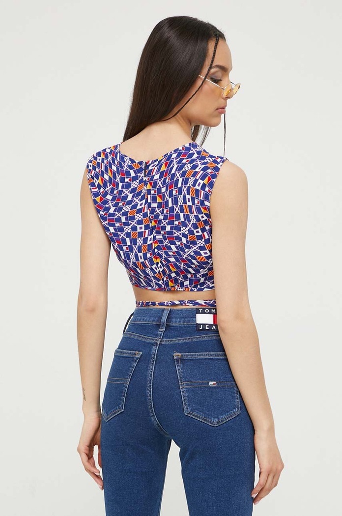 Oblečení Top Tommy Jeans DW0DW16079 námořnická modř