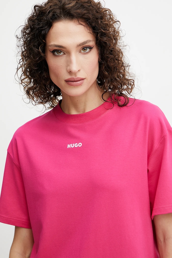 Îmbrăcăminte HUGO tricou lounge SHUFFLE_T-SHIRT 50490593 roz