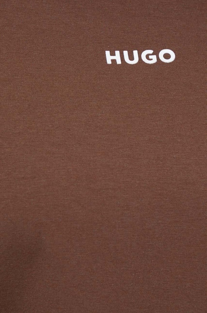 HUGO t-shirt lounge SHUFFLE_T-SHIRT 50490593 brązowy