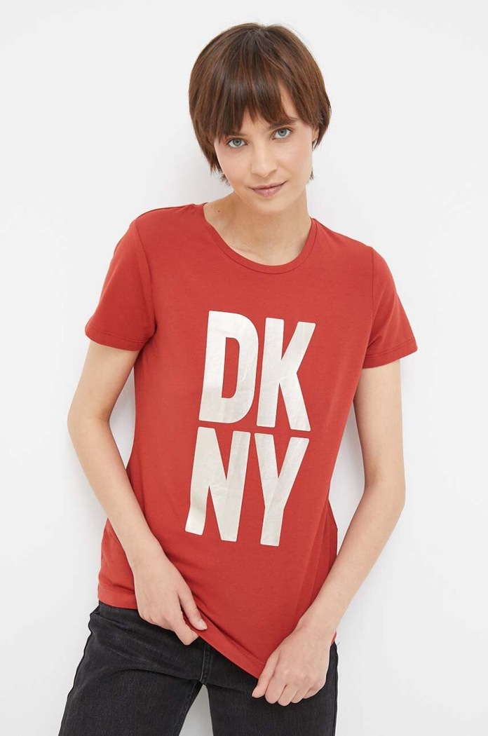 Kratka majica Dkny Potisk rdeča P3EHFDNA