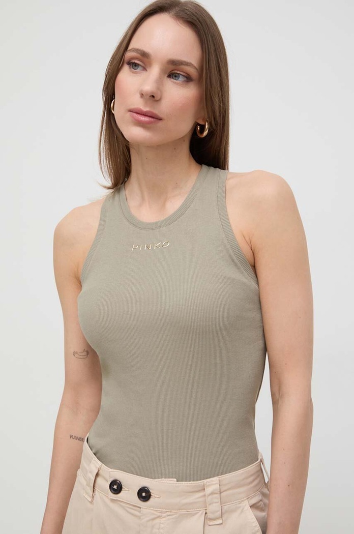 Pinko top elasztánnal zöld 100822.A15E