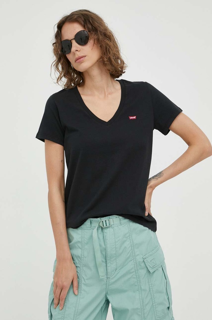 Levi's tricou din bumbac 2-pack uni negru A3624.0000