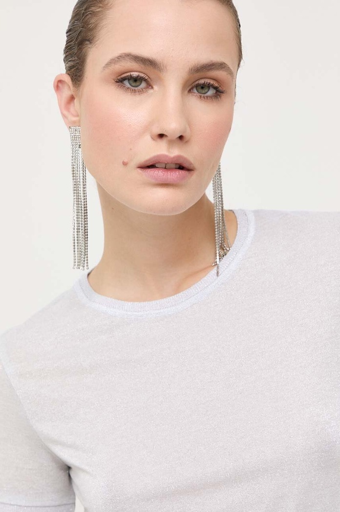 Patrizia Pepe t-shirt ezüst 8K0159.K128