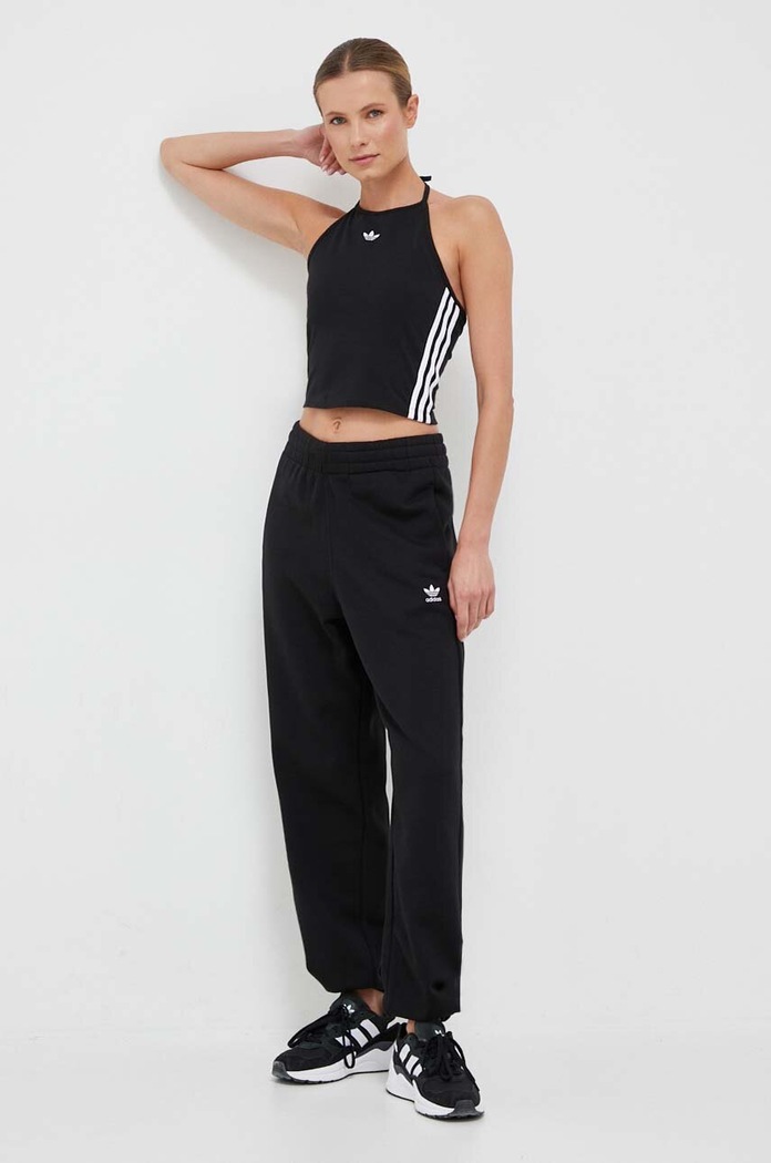 adidas Originals top femei, culoarea negru | ANSWEAR.ro