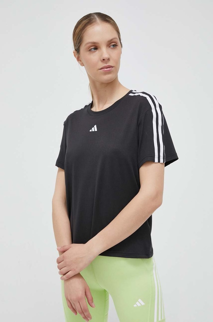 adidas Performance edzős póló Training Essentials elasztánnal fekete IC5039