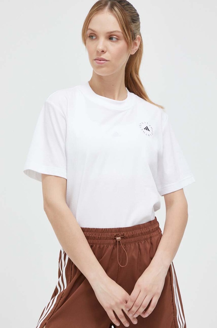 Tričko adidas by Stella McCartney relaxed biela HR9167