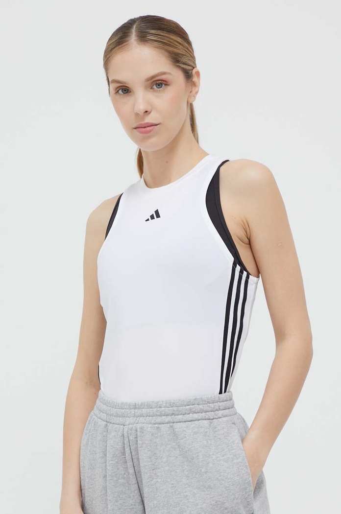 adidas Performance top treningowy Train Essentials aplikacja biały HT9514