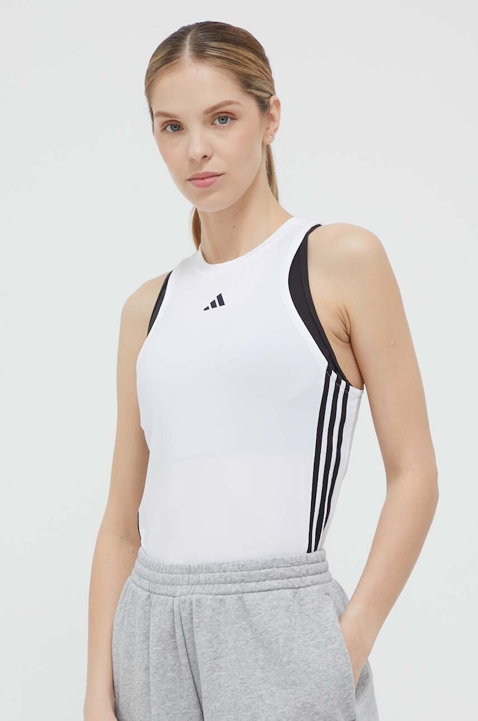 adidas Performance top treningowy Train Essentials aplikacja biały HT9514