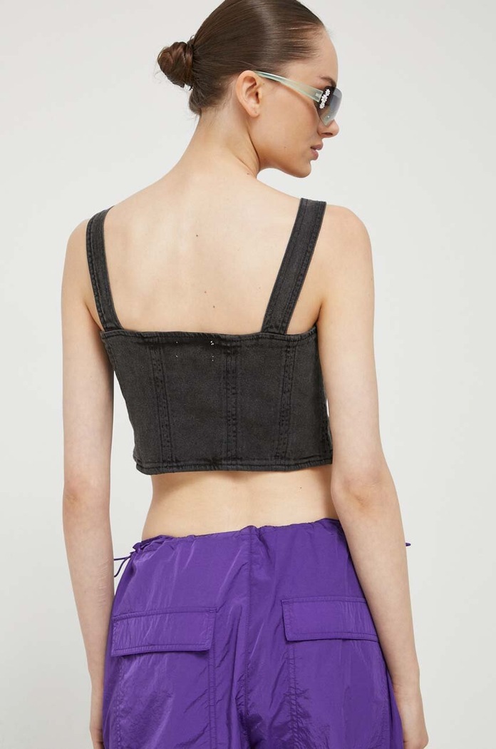 Oblečení Džínový top Guess Originals W3YG25D4UO0 šedá