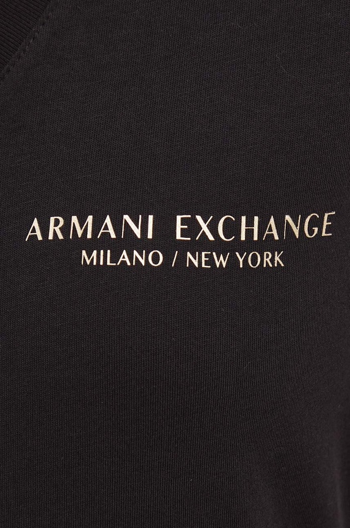 Armani Exchange pamut póló 8NYT81.YJG3Z fekete