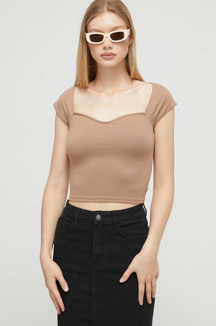 Tričko Hollister Co. slim béžová KI339.3319.400
