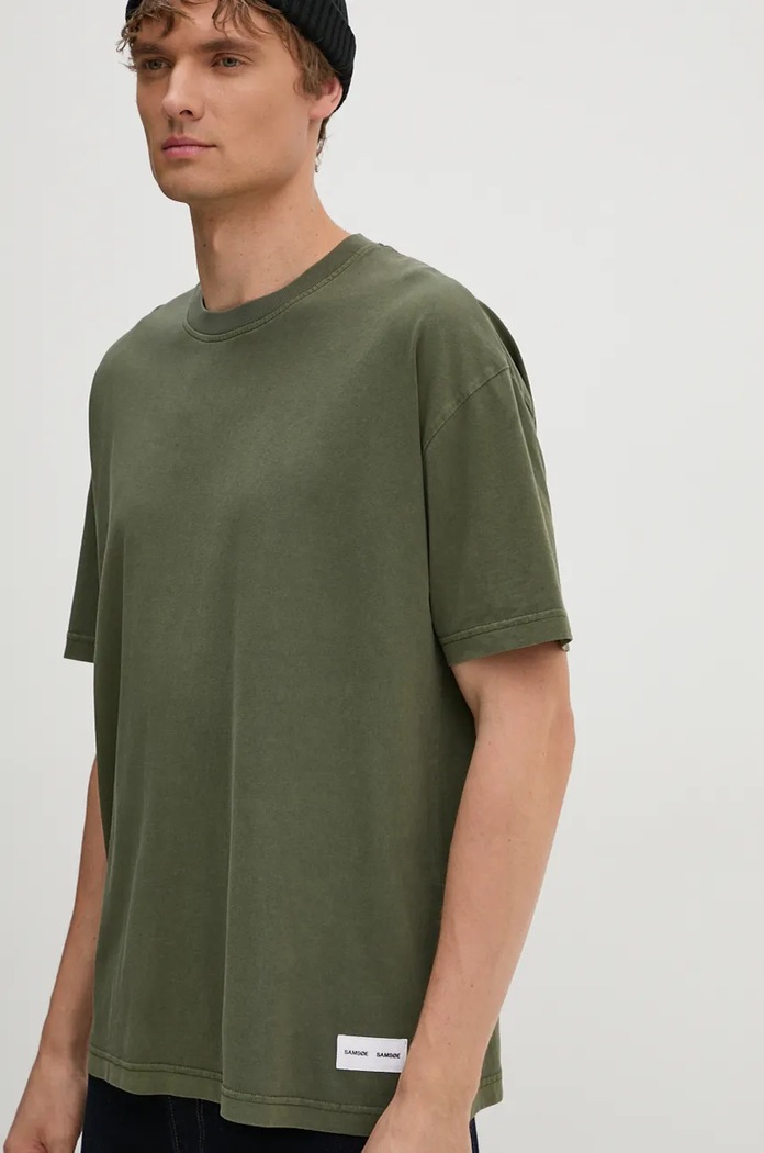 Samsoe Samsoe Tricou din bumbac verde M22300090