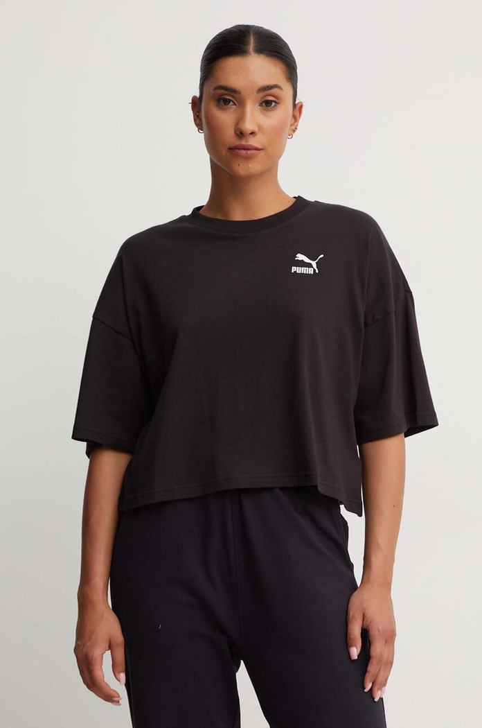 Puma tricou din bumbac 621381 negru AW23