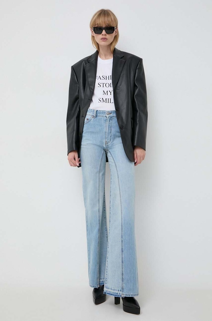 Victoria Beckham t-shirt bawełniany biały 1322JTS004130A