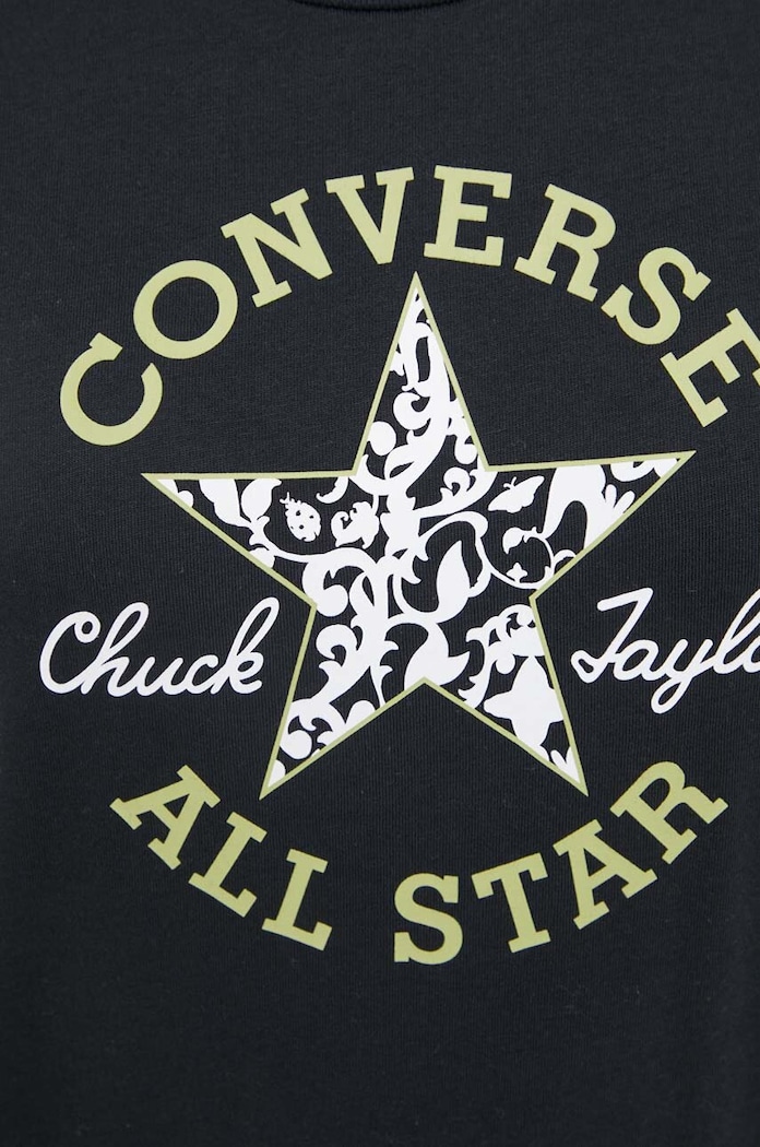 Bavlnené tričko Converse 10025212.A02 čierna
