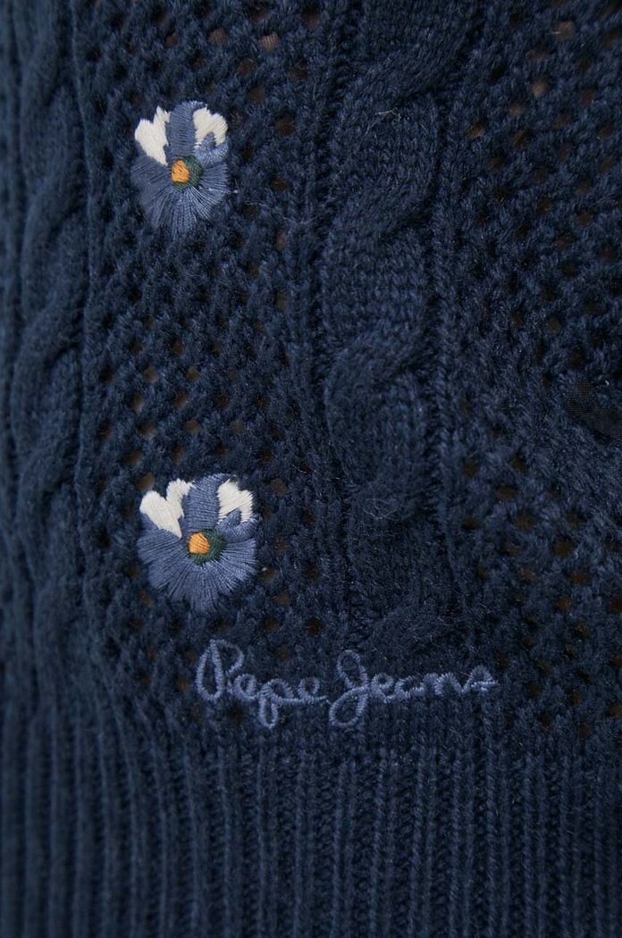 Топ с вълна Pepe Jeans Emalynn PL702067.594 тъмносин
