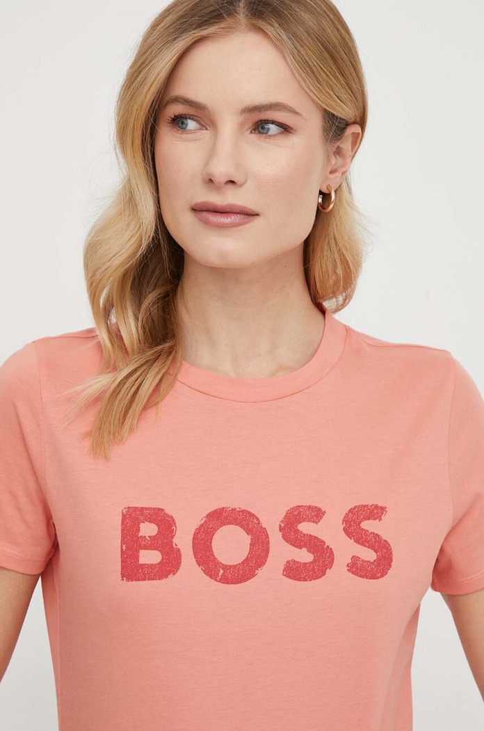 Хлопковая футболка Boss Orange BOSS ORANGE C_Elogo_5 50501139 оранжевый AA00