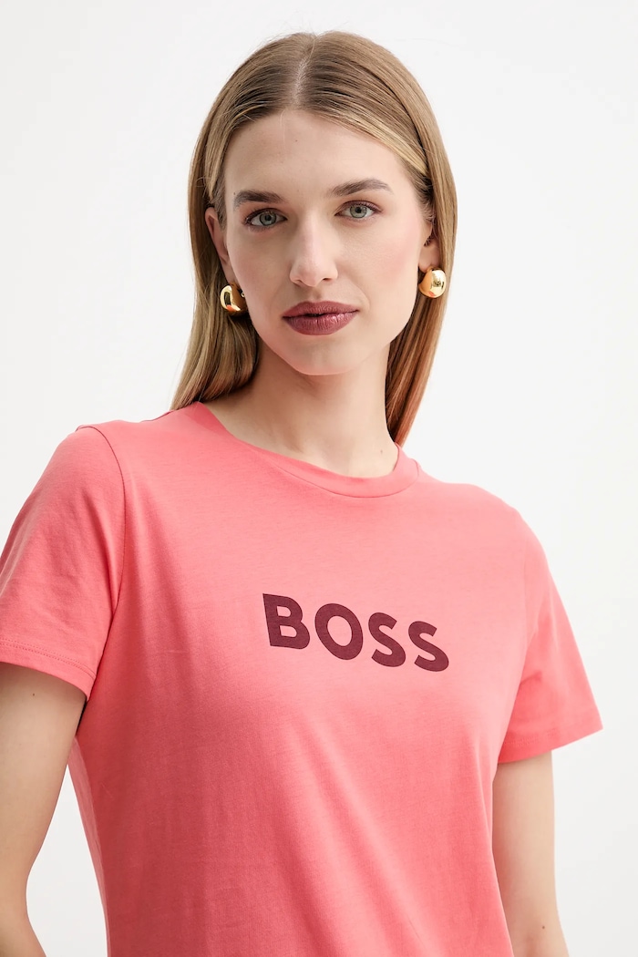 Βαμβακερό μπλουζάκι BOSS Orange BOSS ORANGE Bashinah πορτοκαλί 50501139