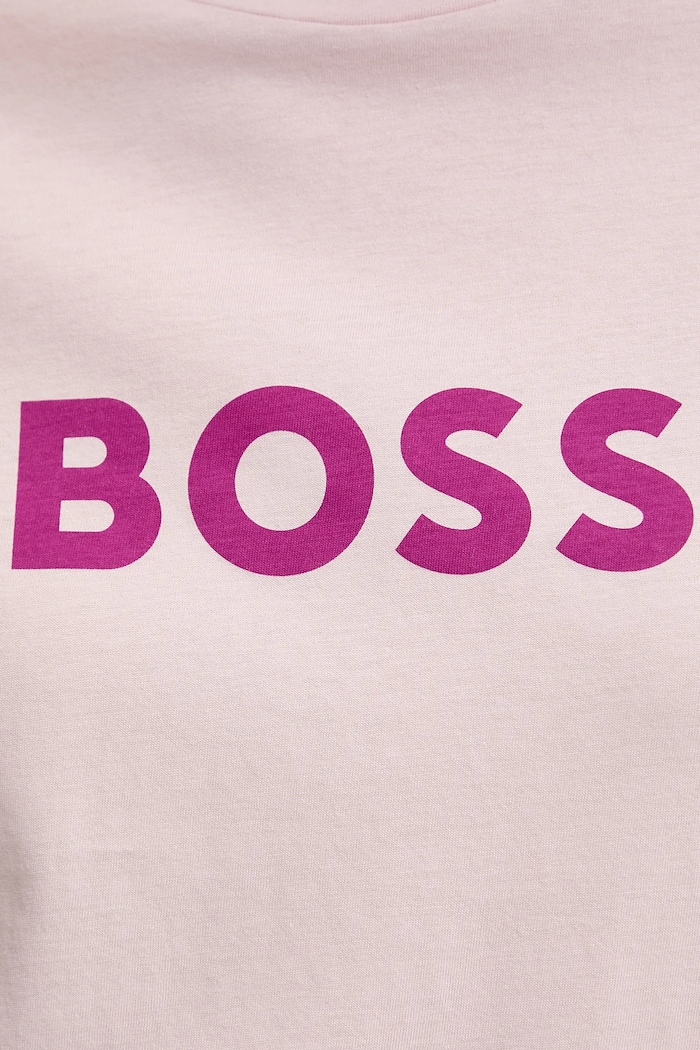 Βαμβακερό μπλουζάκι BOSS Orange BOSS ORANGE Bashinah ροζ 50501139