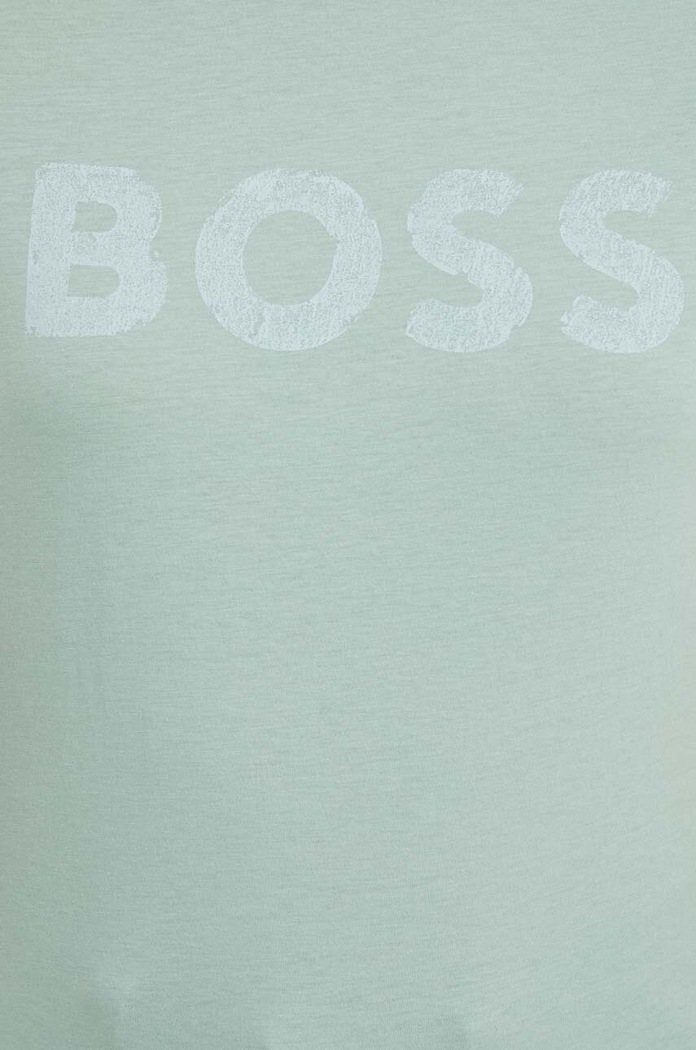Βαμβακερό μπλουζάκι Boss Orange BOSS ORANGE Bashinah πράσινο 50501139