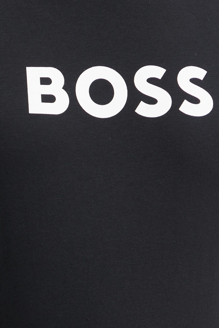 Хлопковая футболка Boss Orange BOSS ORANGE C_Elogo_5 50501139 чёрный