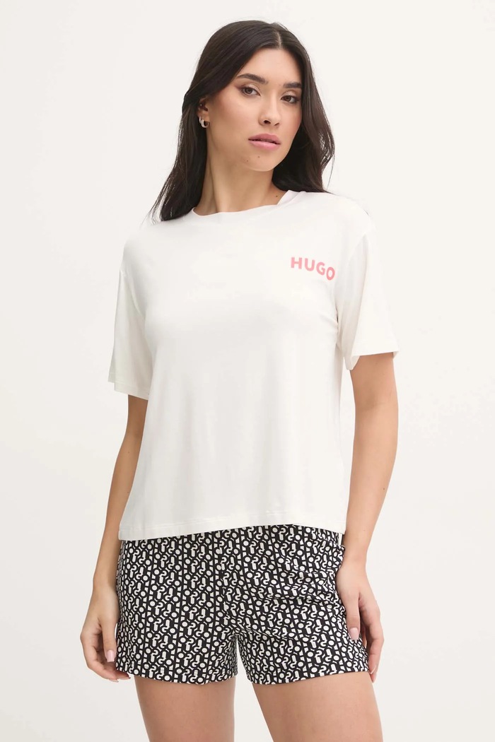 Футболка лаунж HUGO UNITE_T-SHIRT з еластаном бежевий 50490707