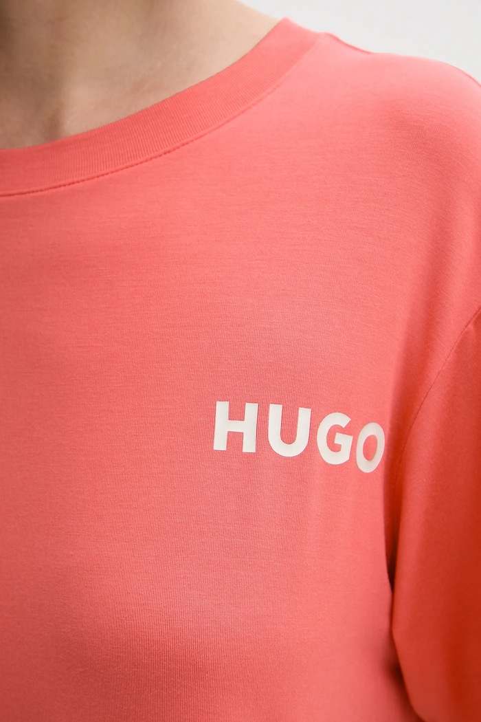 Μπλουζάκι lounge HUGO Bashinah 50490707 πορτοκαλί