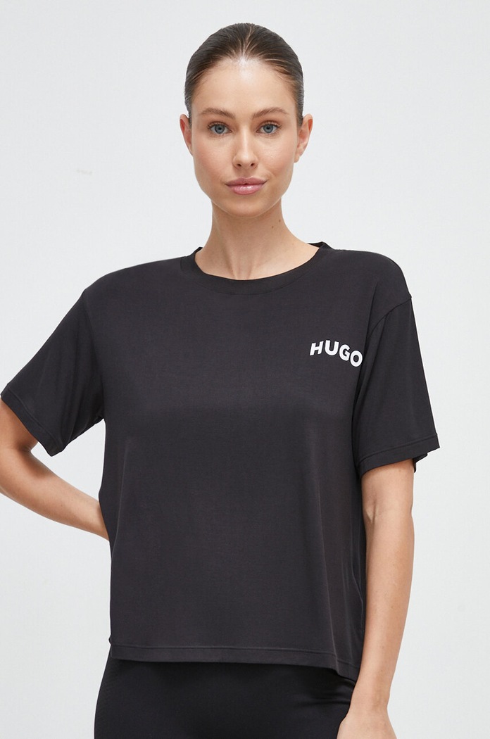 Футболка лаунж HUGO UNITE_T-SHIRT с эластаном чёрный 50490707
