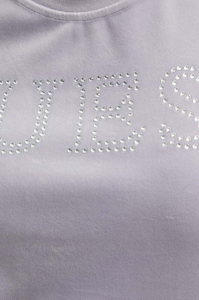 Majica od velura Guess COUTURE V3BI01.KBXI2 ljubičasta