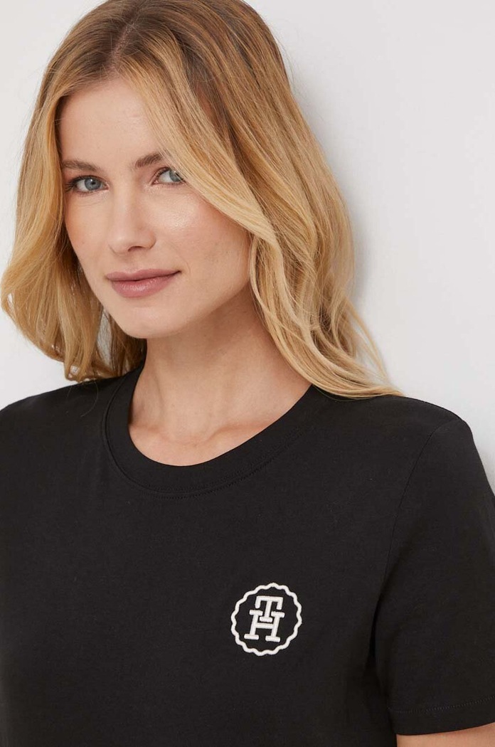 Tričko Tommy Hilfiger černá WW0WW40273