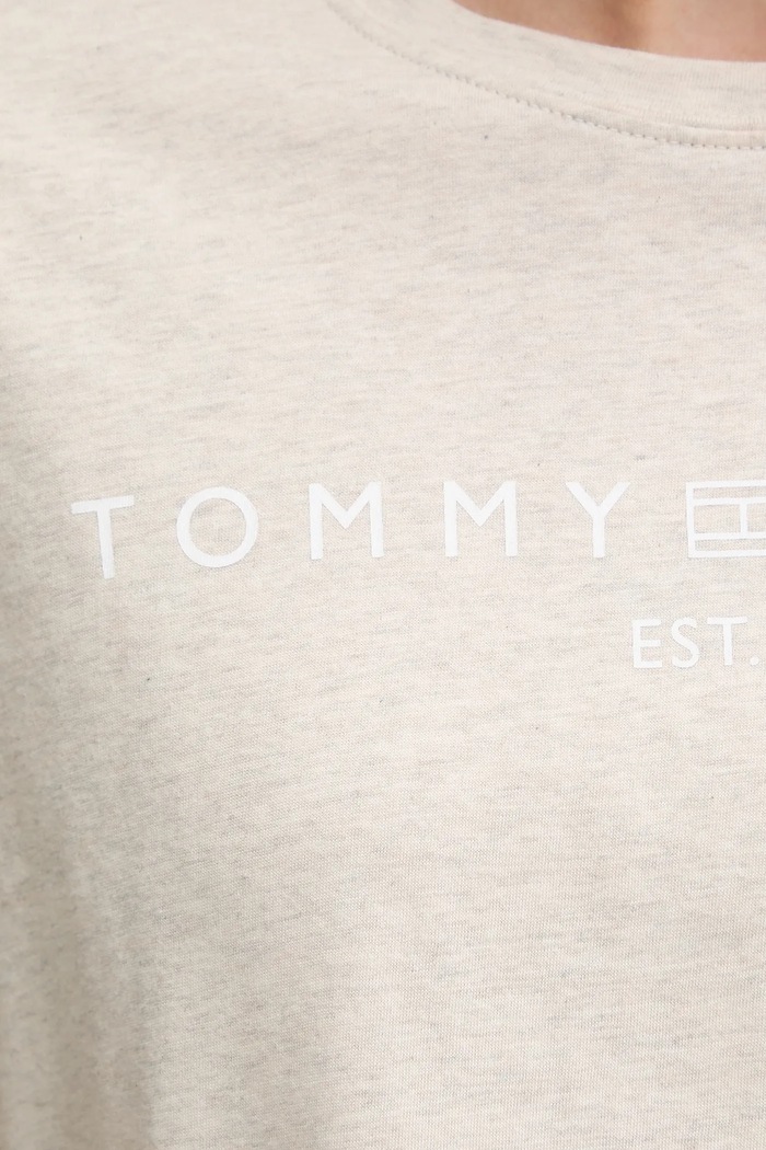 Tommy Hilfiger тениска дамска от памук бежов WW0WW40276