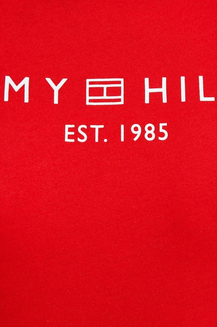 Tommy Hilfiger majica za žene od pamuka crvena WW0WW40276
