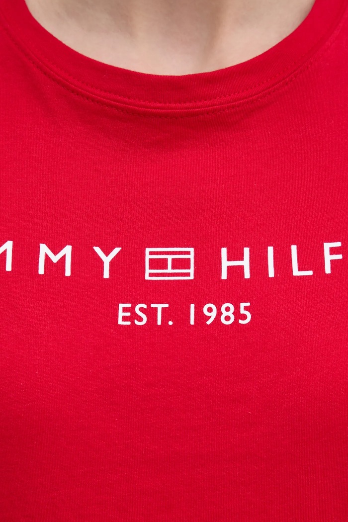 Tommy Hilfiger тениска дамска от памук червен WW0WW40276