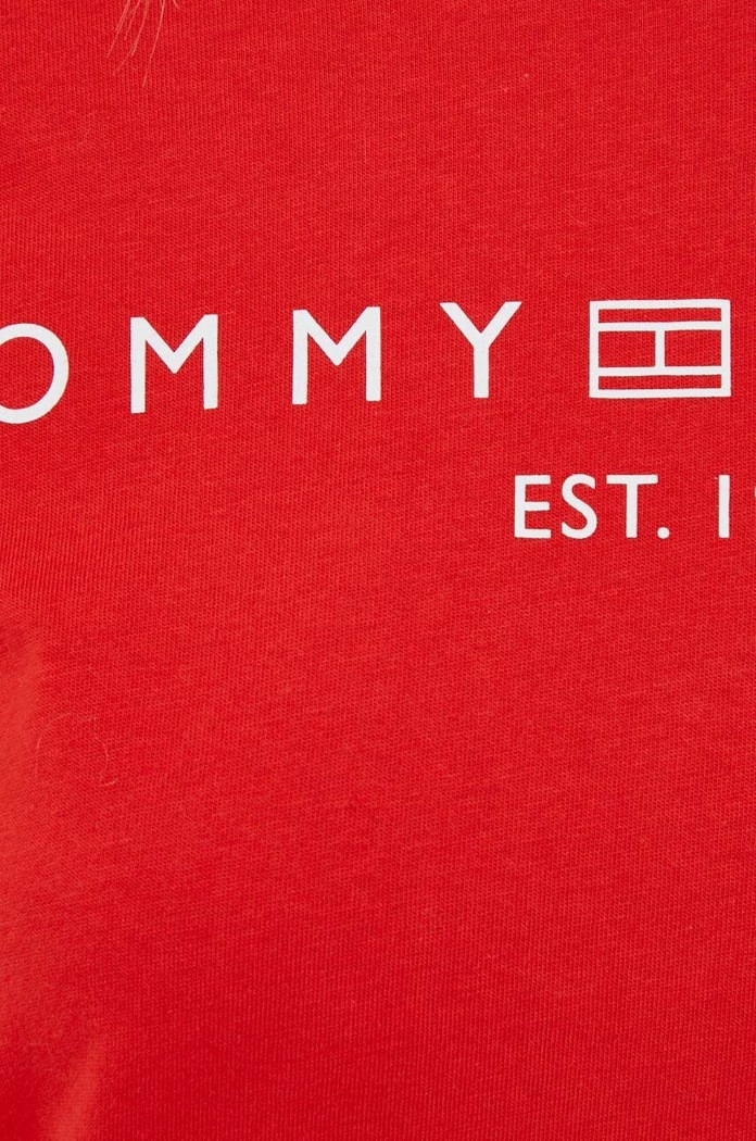 Tommy Hilfiger T-shirt γυναικείο βαμβακερό WW0WW40276 κόκκινο
