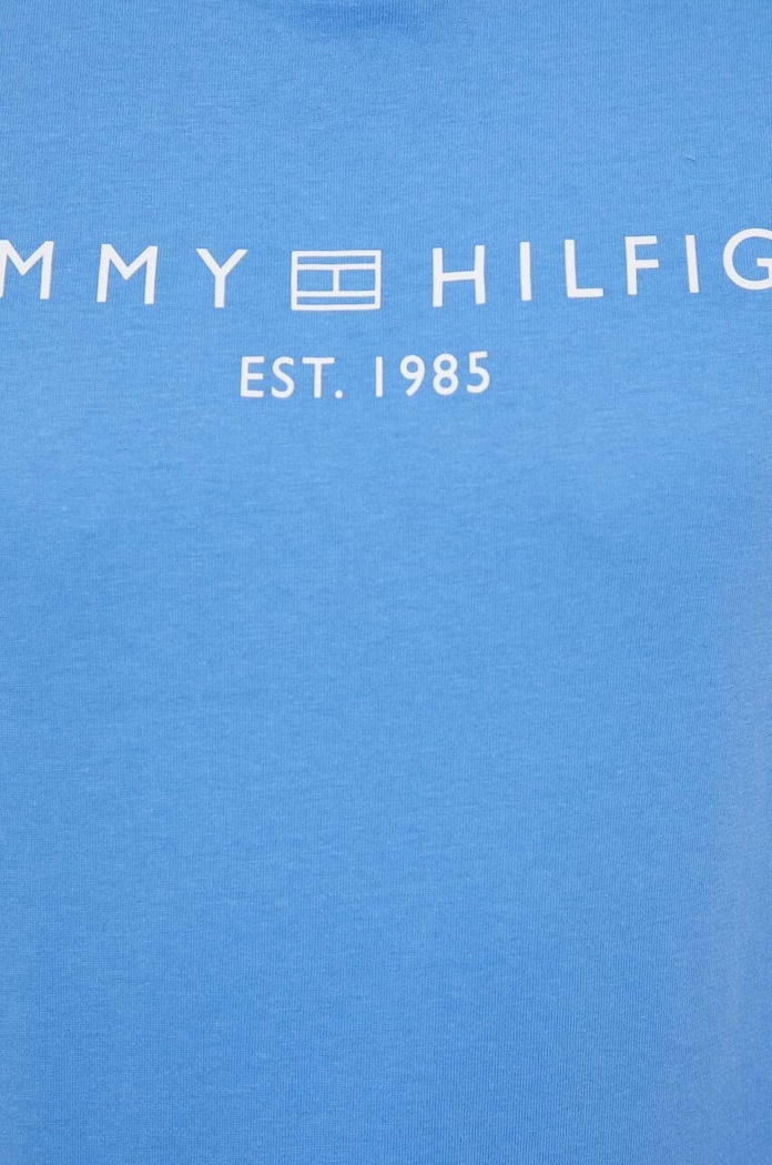 Tommy Hilfiger tričko dámske bavlnené modrá WW0WW40276